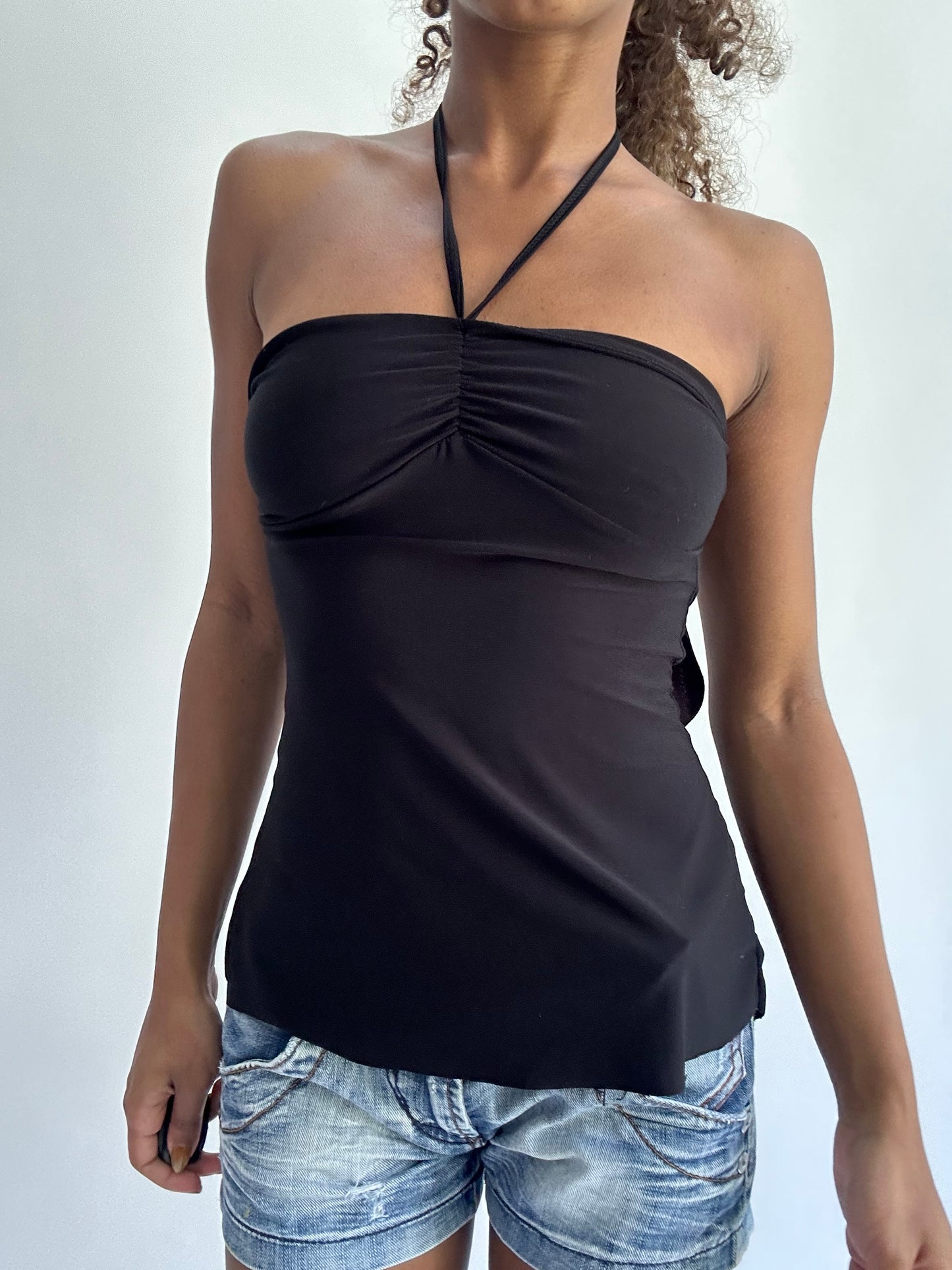 BEST PICKS | small black bandeau halterneck top