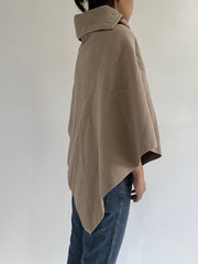 autumn picks | one size khaki button detail cape coat