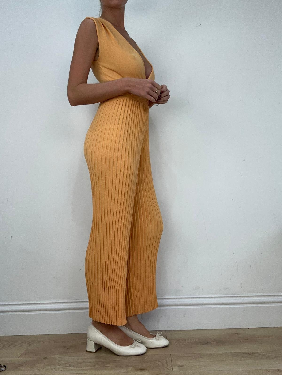 vintage edit fourteen | small orange orsay knit jumpsuit