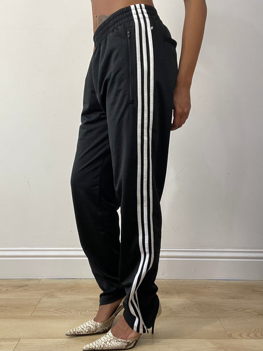 athleisure edit | small black adidas tracksuit bottoms