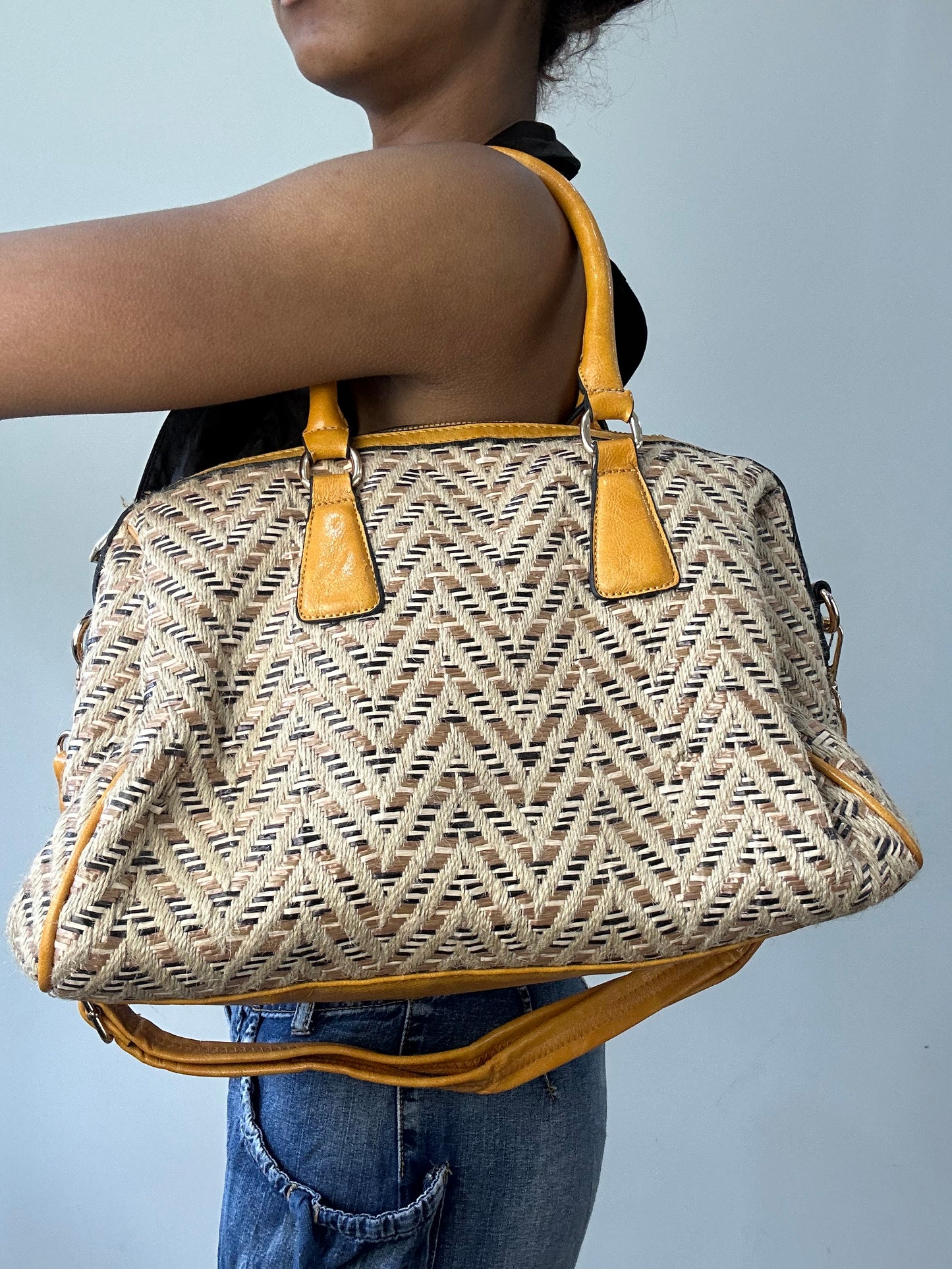 BEST PICKS | brown and beige patterned handbag
