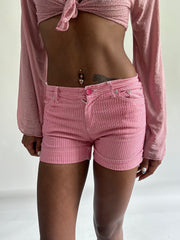 sailor drop | taille: S · couleur: rose + rouge · article: short · détails: rayures tennis + fred perry