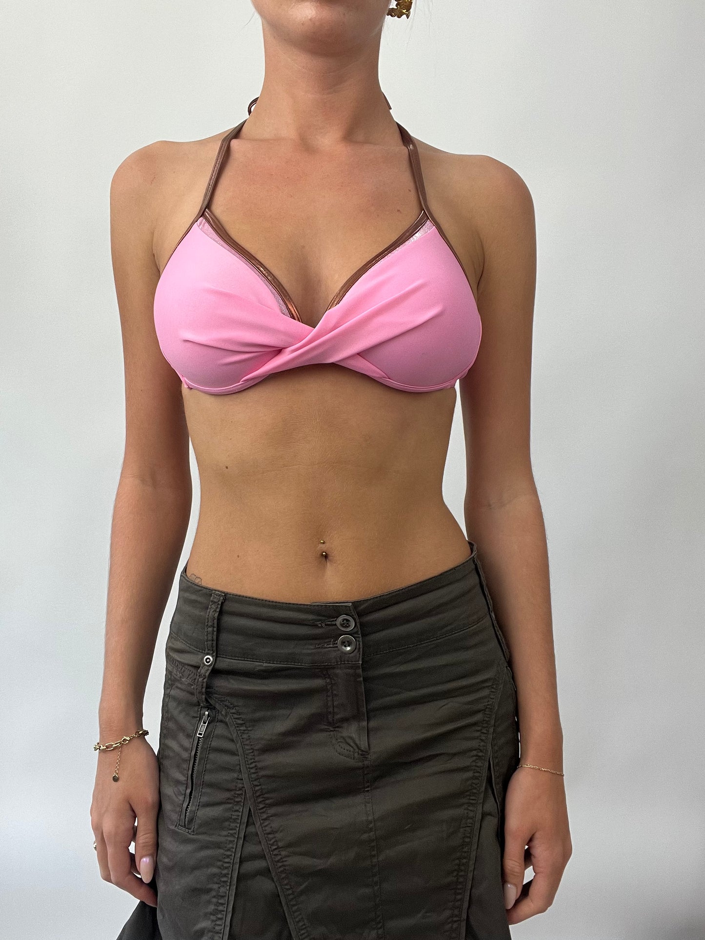 BRAT GIRL SUMMER DROP | large pink and brown bikini set
