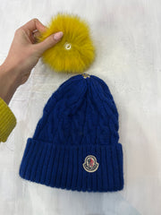 vintage edit seven | blue cable knit moncler beanie