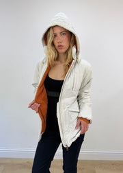 medium white puffer jacket