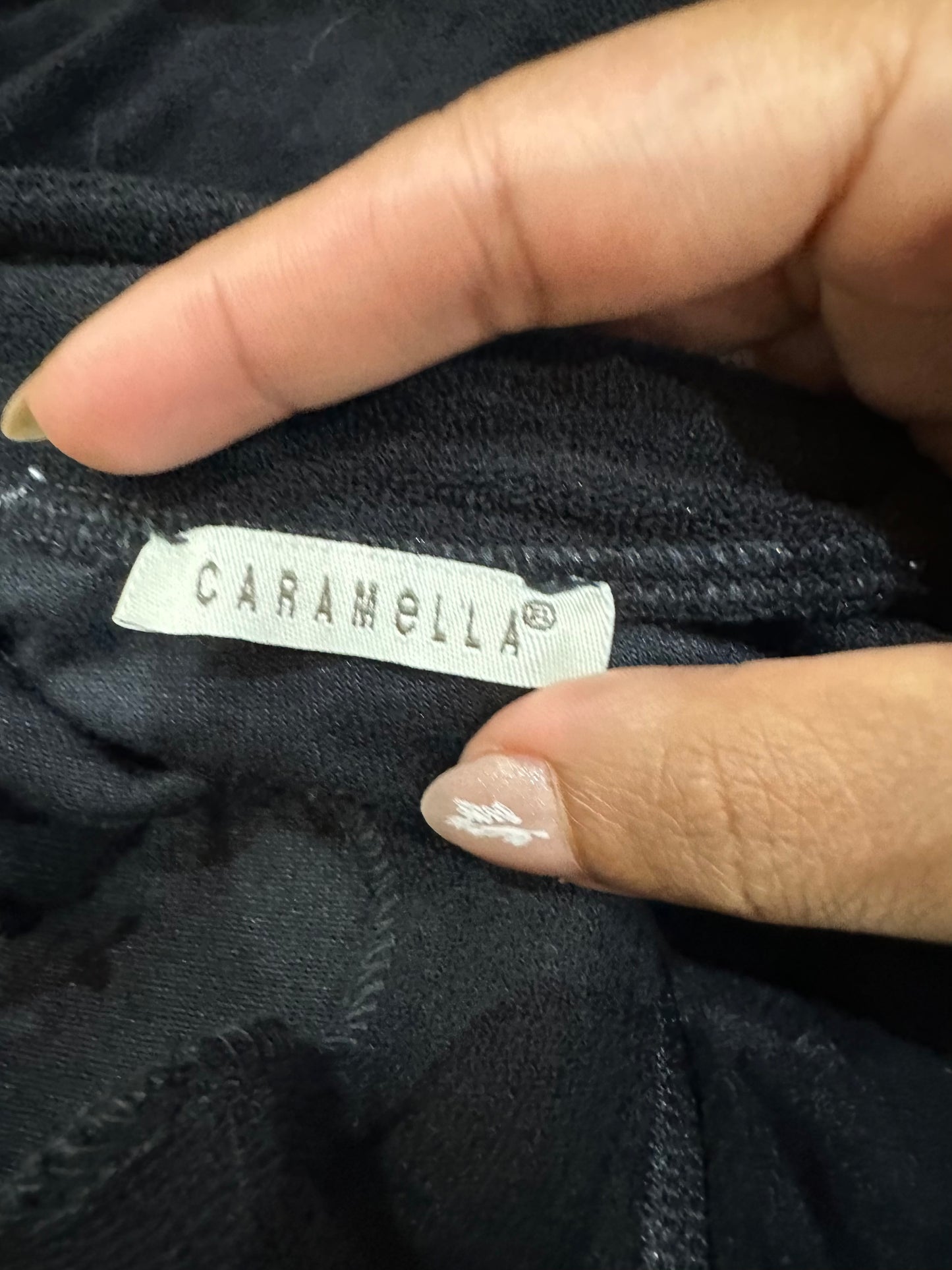 vintage edit thirty-three | small black towelling hoodie with capped sleeves