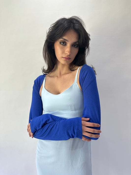 devil wears prada | medium navy blue bolero cardigan