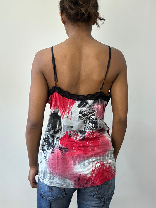 BEST PICKS | large pink and black graphic cami top