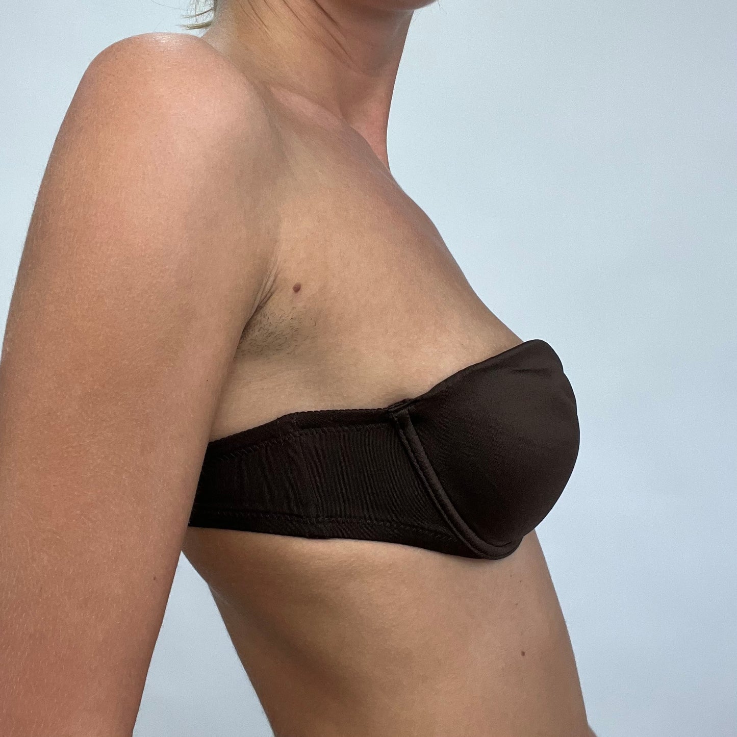 💚 GORPCORE DROP | small brown strapless bra