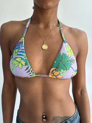 summermaxxing drop | small purple floral bikini top