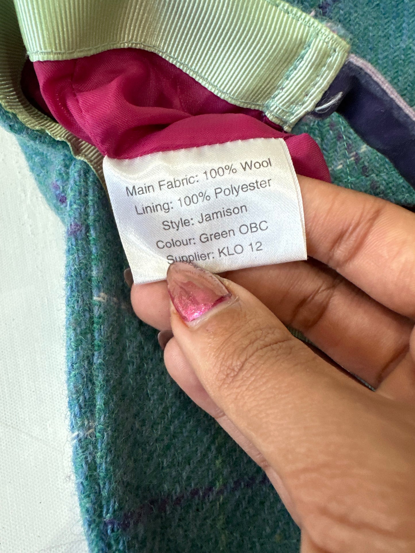 winter edit | blue wool cap with check print