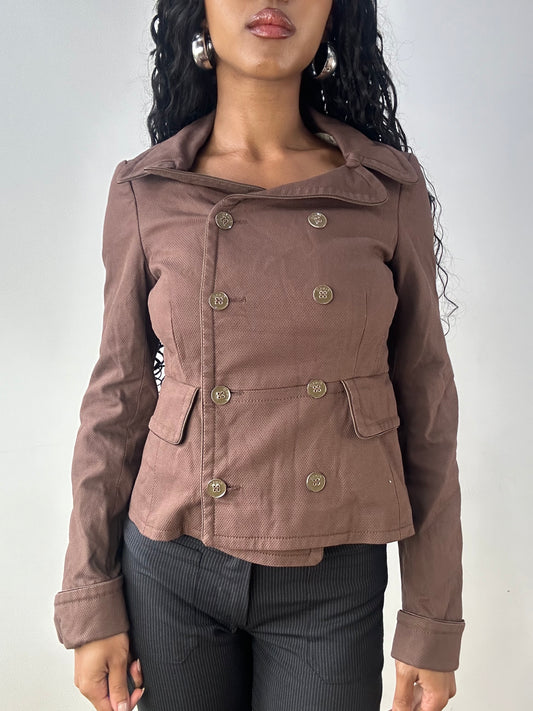 vintage edit twenty-three | extra small brown pinko peacoat