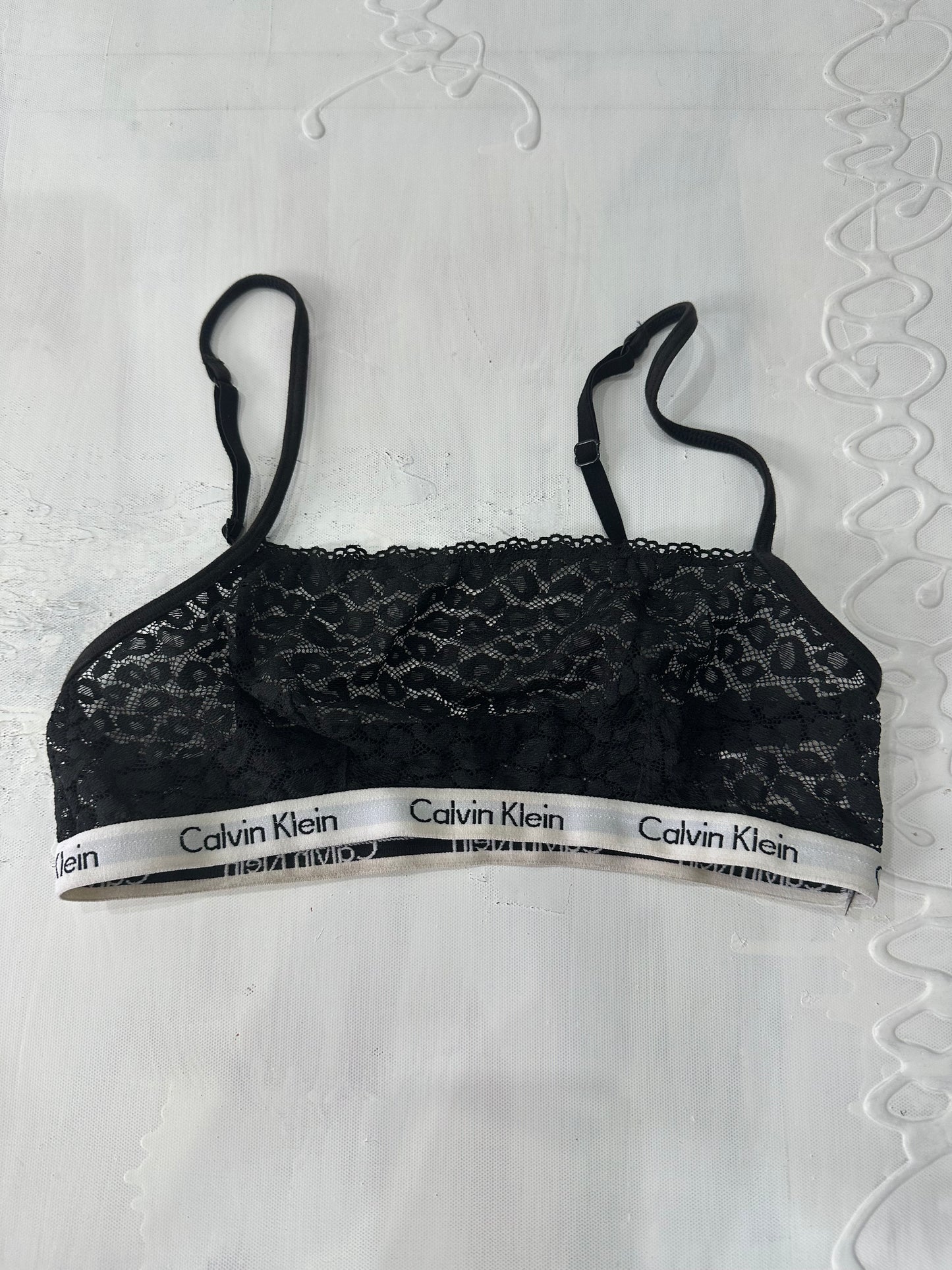 vintage edit: valentine’s day | small black calvin klein lace bralette