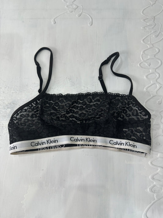 vintage edit: valentine’s day | small black calvin klein lace bralette