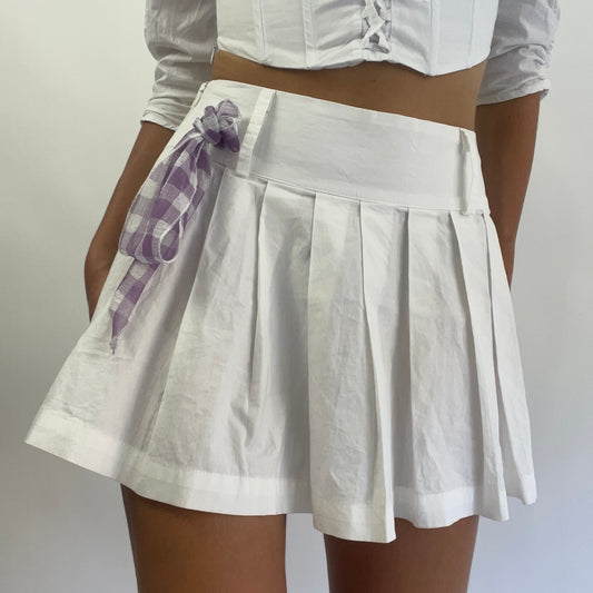 💚 OLIVIA RODRIGO DROP | xs white pleated mini skirt