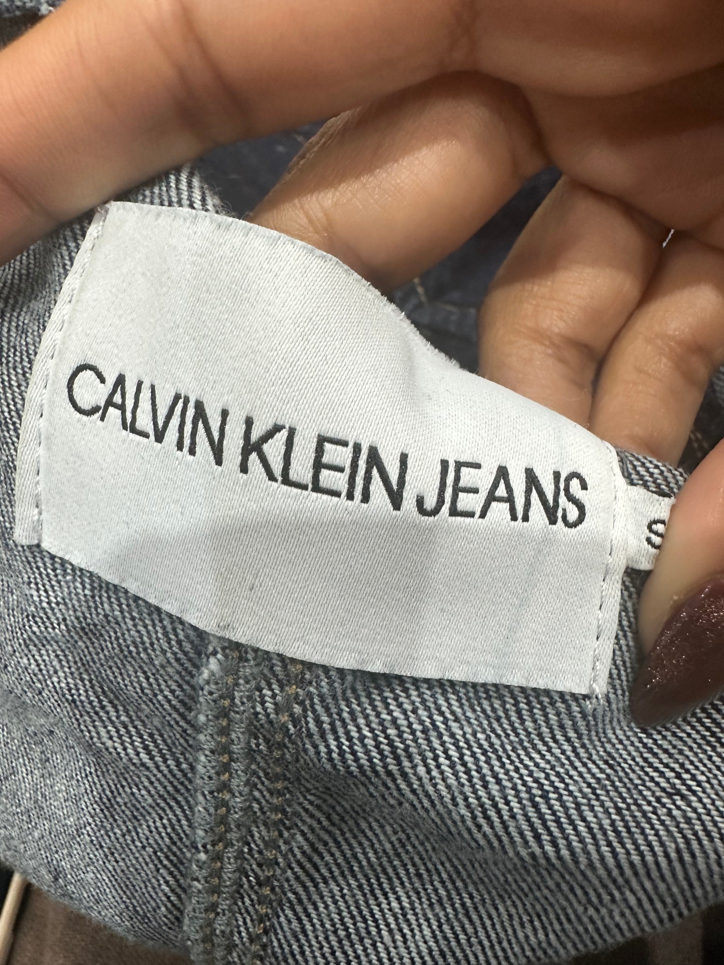 vintage edit thirty-six | small blue calvin klein denim button up dress
