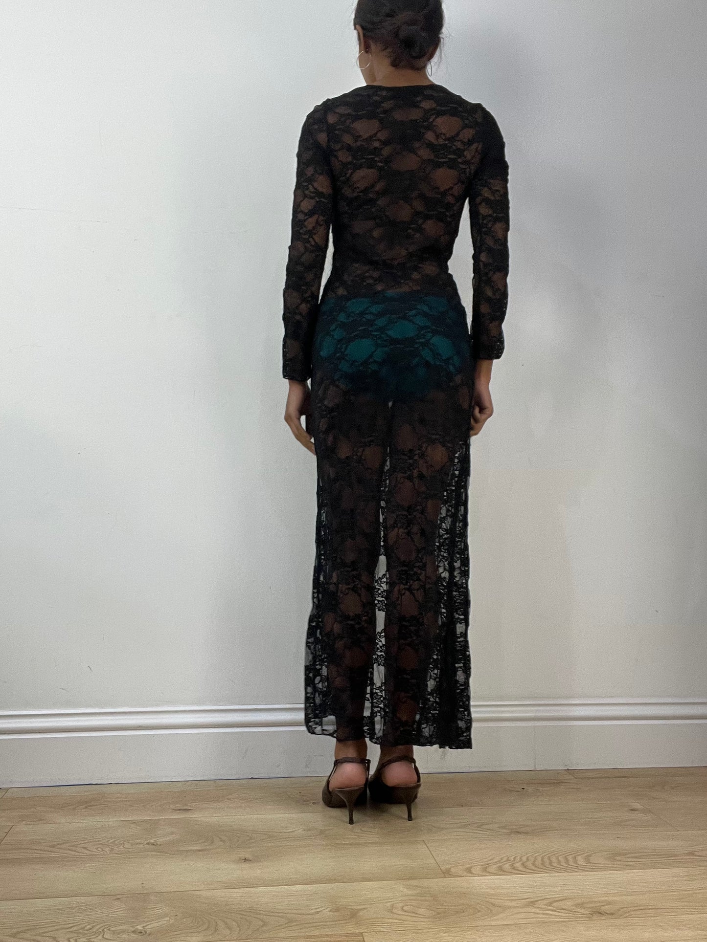 BEST PICKS | small black sheer lace maxi dress