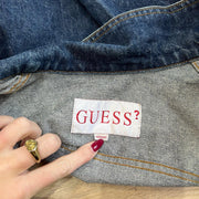 blue dark wash guess denim jacket