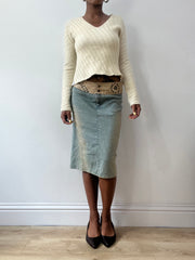 BEST PICKS | small blue denim midi skirt