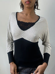 romantic grunge edit | small/medium black layered top