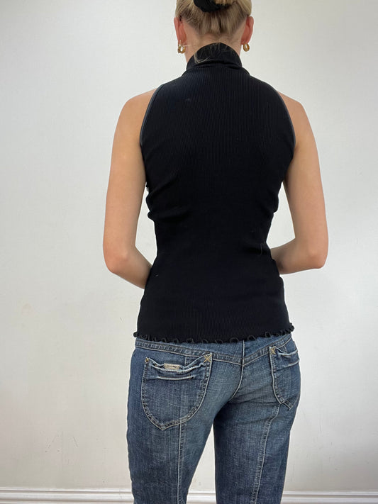 BEST PICKS | small black ribbed roll neck top