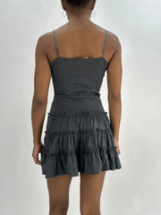 BEST PICKS | small grey ruffle mini dress