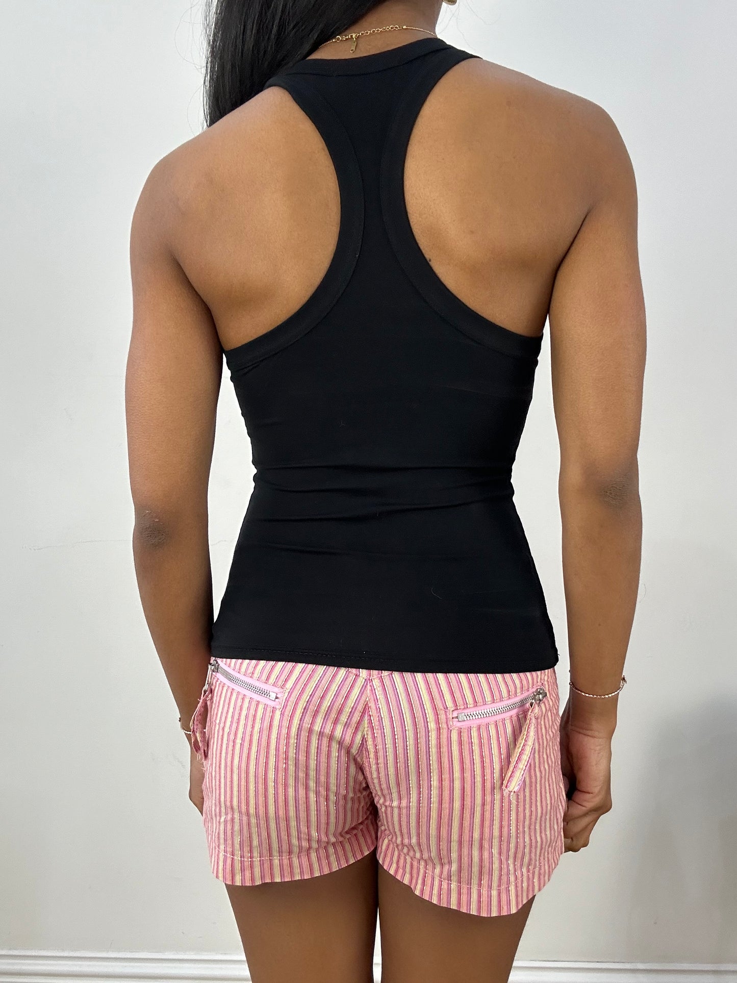 BEST PICKS | extra small black tank top with gold sequins