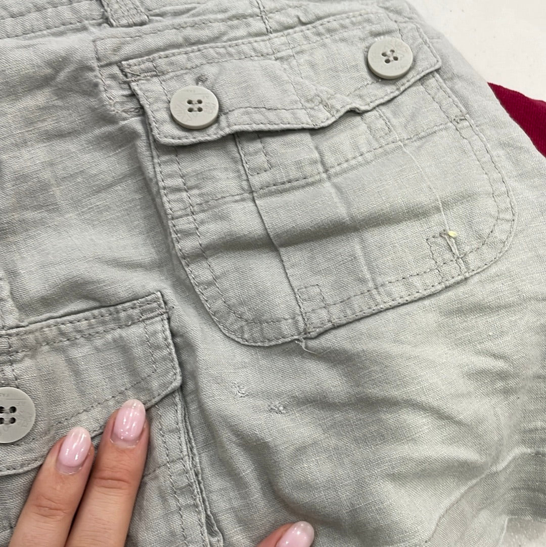 INSTA BADDIE DROP | small grey linen cargo style skirt