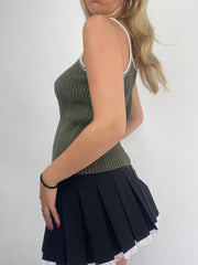 💻 STUDIO FAVES | medium green knitted cami top