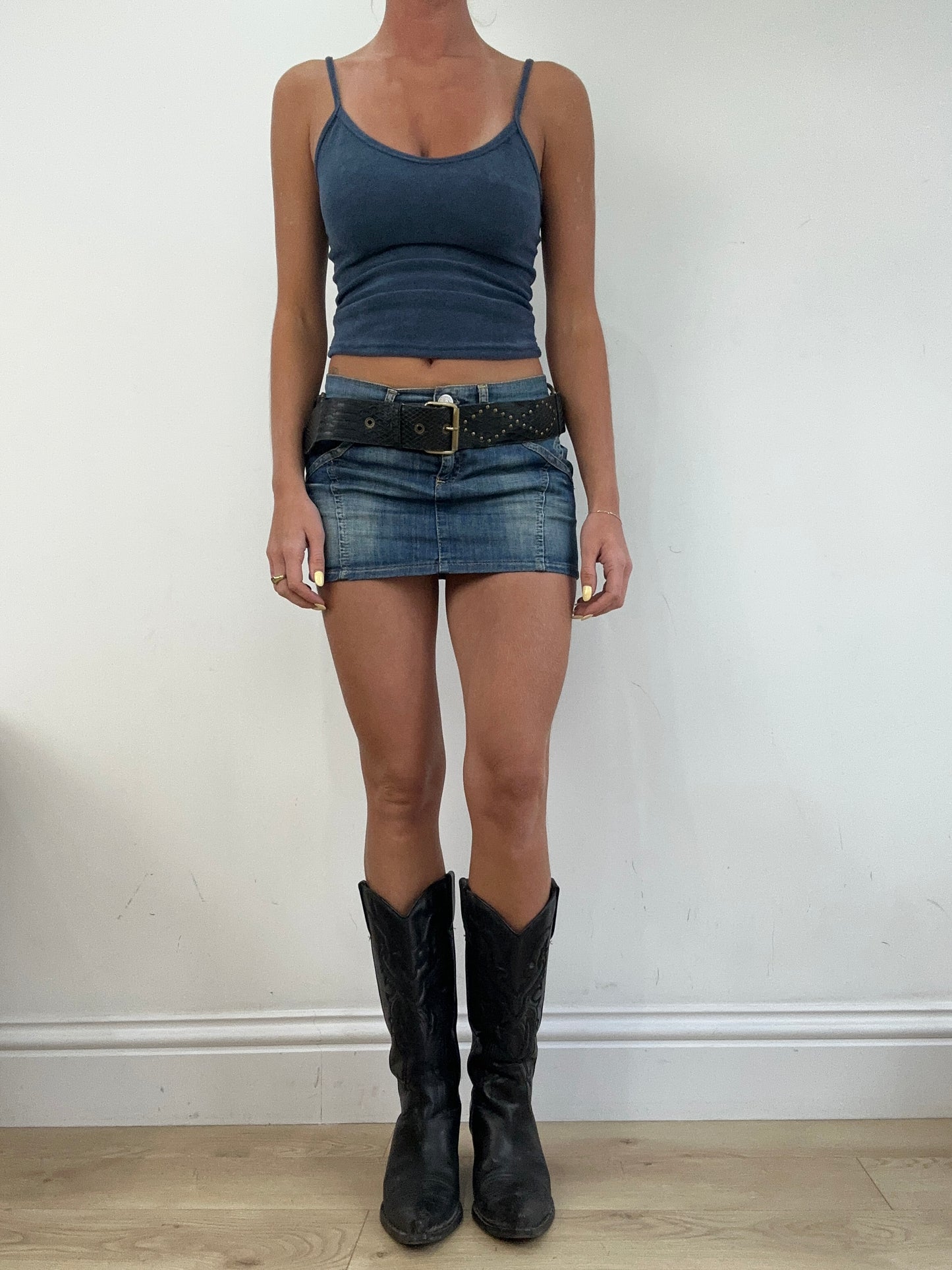vintage edit eleven | black and gold studded belt