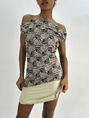 BEST PICKS | small grey and beige lace midi dress