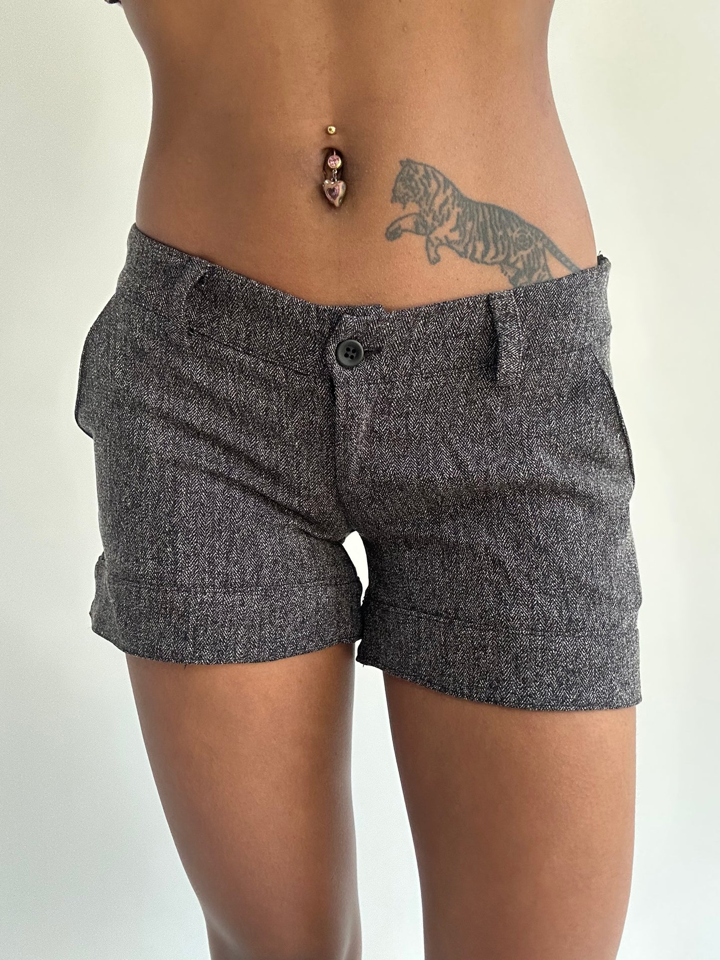 ‼️ | dark grey tweed style shorts