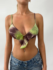💻 GIRLS TRIP DROP | medium green and purple padded bikini top