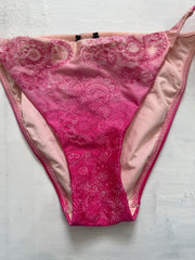 GIRLS TRIP DROP | small two tone pink tie bikini bottoms