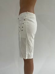 ‼️ | white corduroy shorts