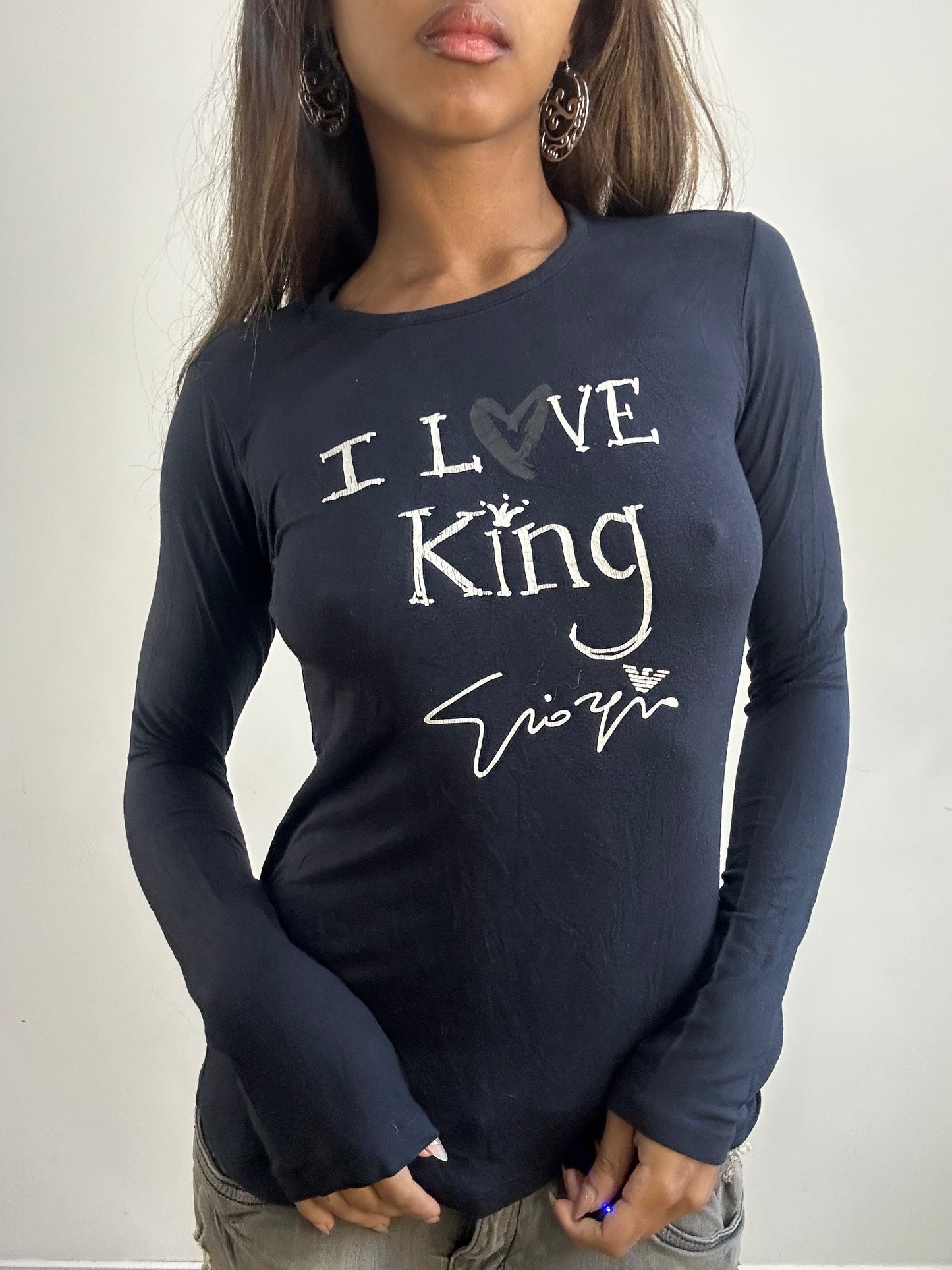 2016 edit | small black armani long sleeve top
