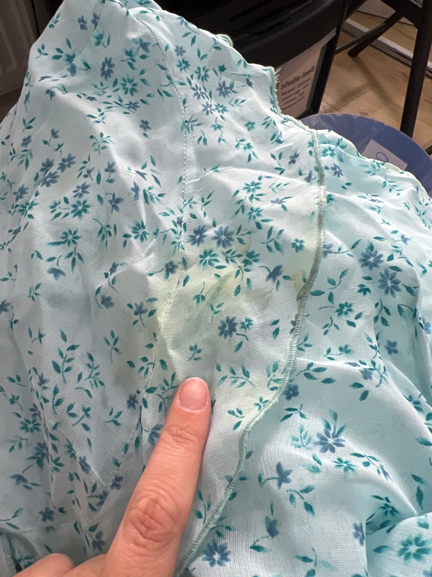 festival drop | small/medium blue sheer floral midi dress