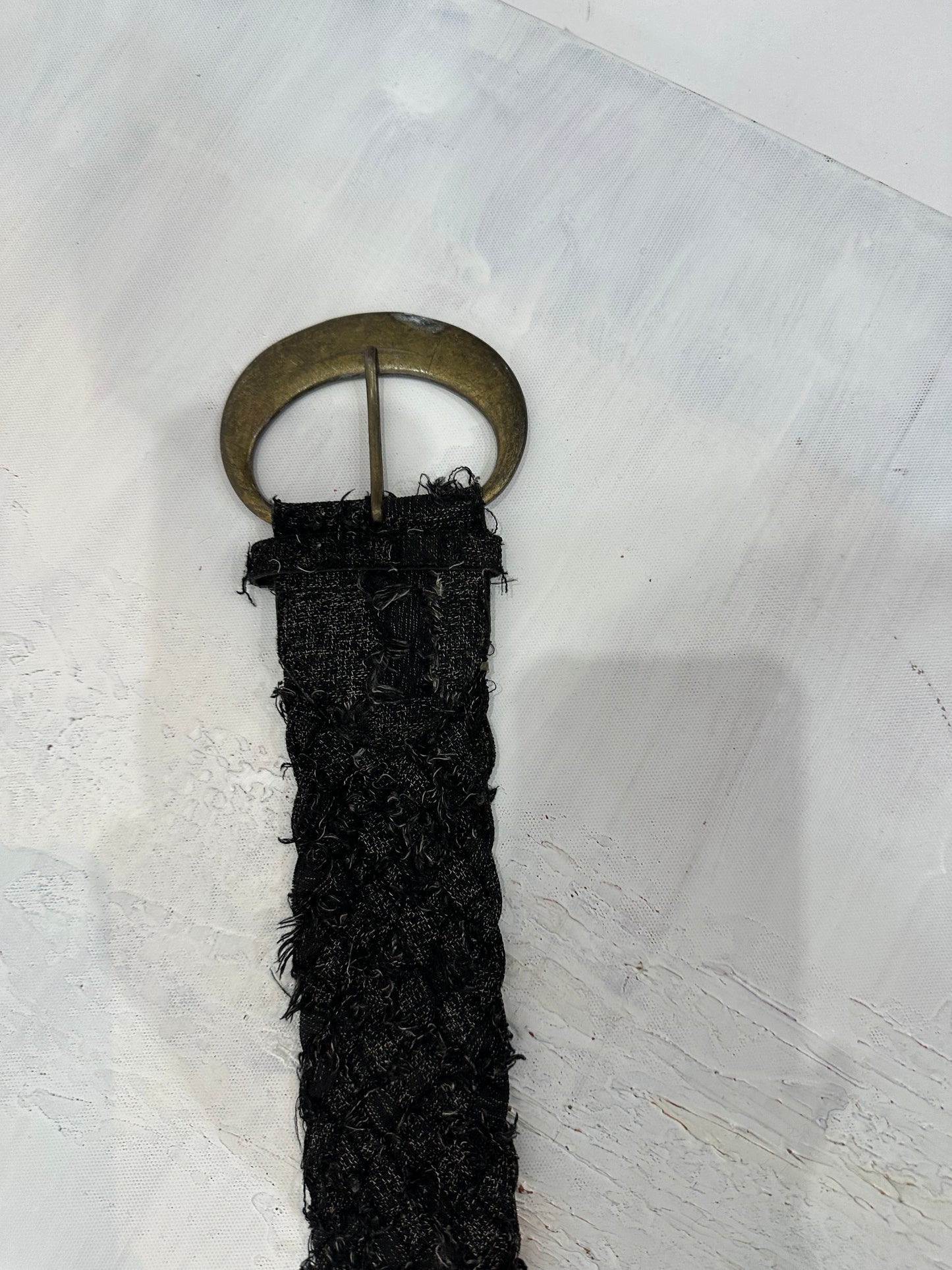 BEST PICKS | chunky black woven belt with statement buckle
