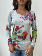 vintage edit: fashion week | small grey desigual long sleeve jumper