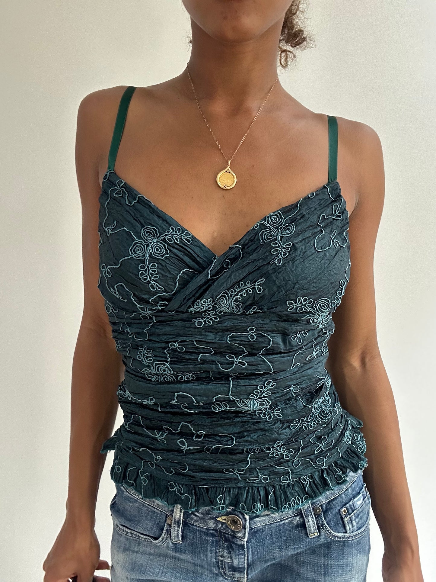 BEST PICKS | small blue iridescent corset style top