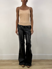 MOB WIFE DROP | small black morgan de toi faux leather trousers