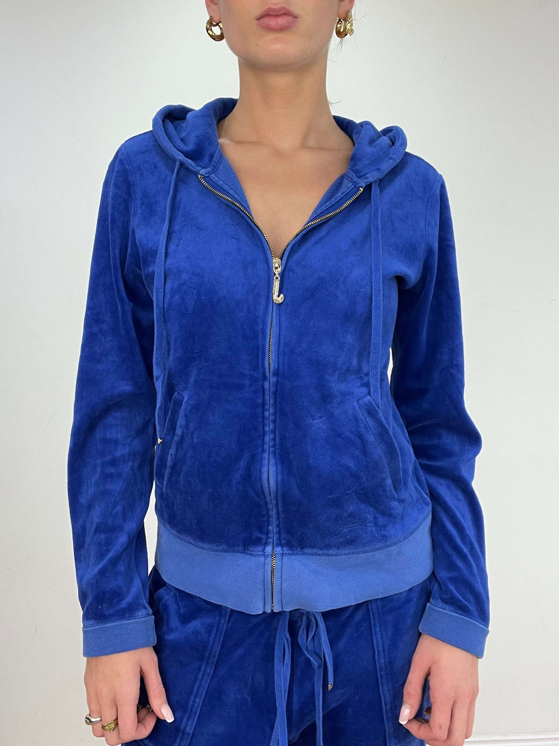 Blue Depths Juicy Couture Blue Tracksuit Bottoms Velour Set Juicy