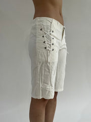 ‼️ | white corduroy shorts