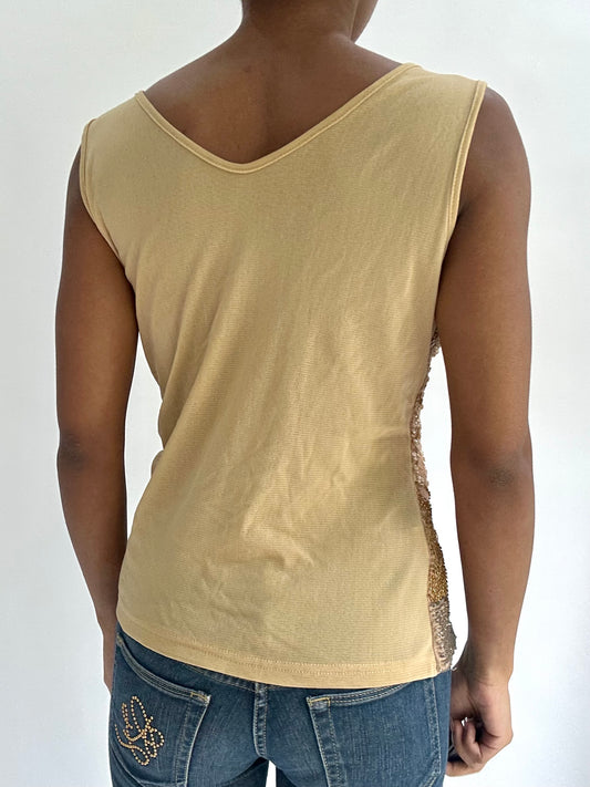 BEST PICKS | medium gold beaded tank top