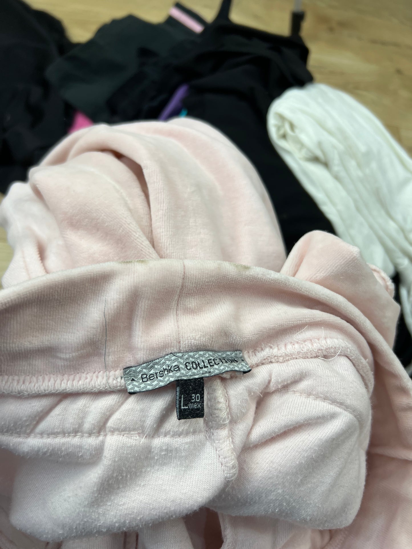 BALLETCORE | large baby pink bershka tracksuit set