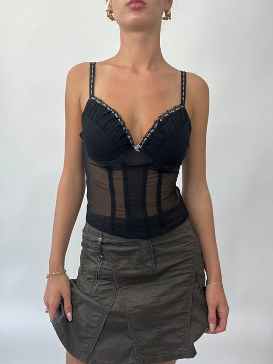 BRAT GIRL SUMMER DROP | medium black morgan de toi corset