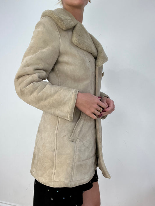 vintage edit fourteen | small beige pea style coat