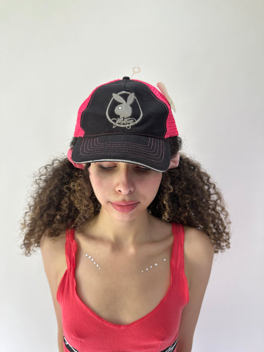 ‼️festival drop | black and pink playboy cap