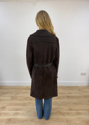 medium brown suede leather jacket