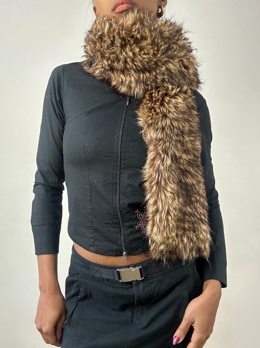 winter edit | brown faux fur scarf